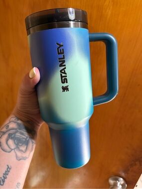 Stanley Gradient Blue-Green Insulated Travel Mug with Handle 40 oz